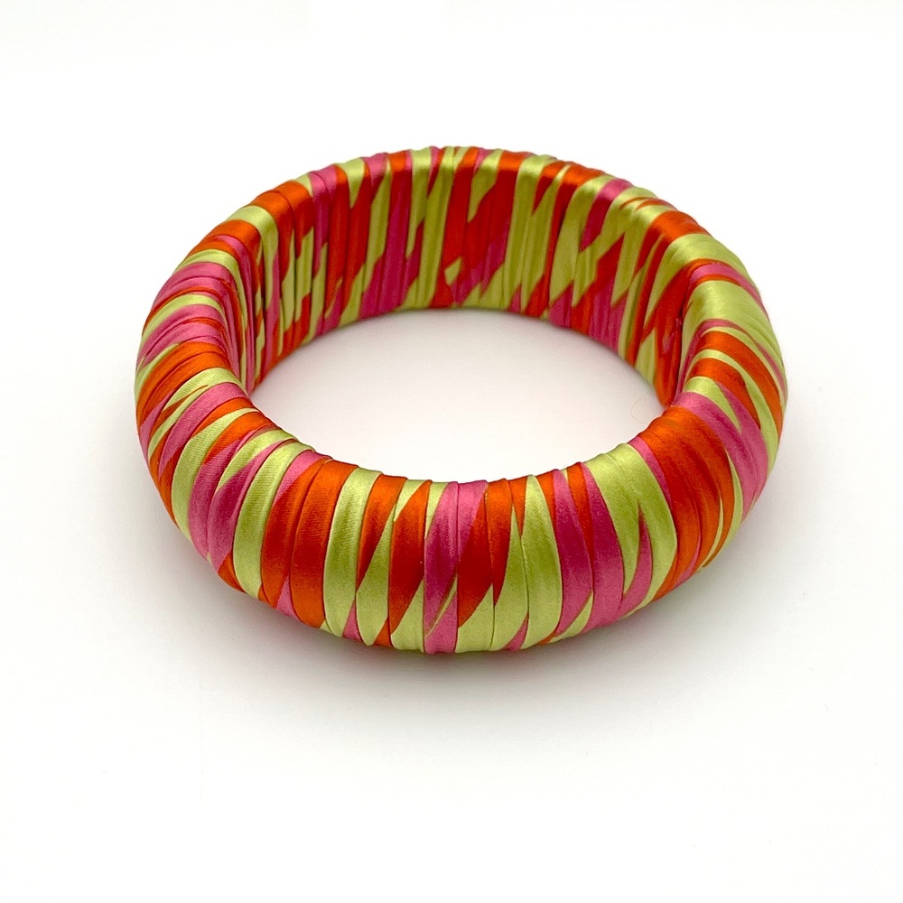 Silk Ribbon Bangle Bracelet